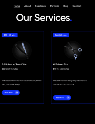 William Ferrer website booking page designed to drive appointments and client engagement in Pinole, California